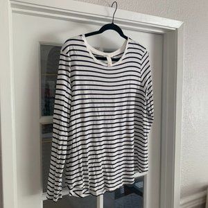 H&M Long Sleeve Striped Tee Size L